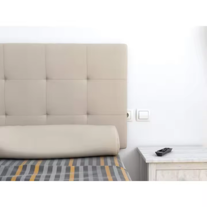 160 Celio Gris Ceniza – Cabecero de cama acolchado de polipiel para cama matrimonial de 70 x 170 cm – Diseño moderno - 1