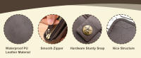 Cartera para Hombre con Tornillo y Hebilla Monedero de Múltiples Compartimentos con Ventanas de Identificación para Tarjetas, Efectivo y Monedas - details 3