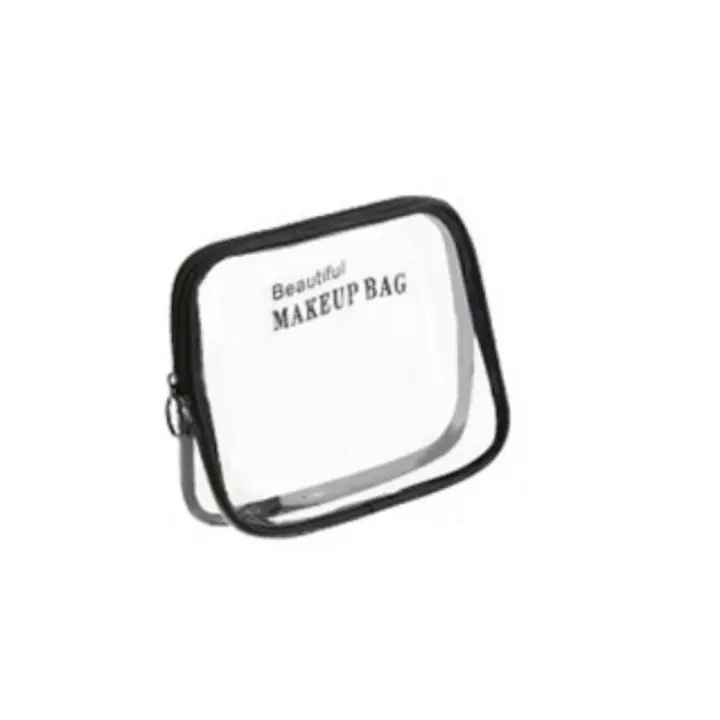 Bolsa de maquillaje transparente con cremallera para viaje, organizador de baño, bolsas de cosméticos, 1 unidad - 1