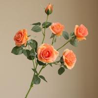 Rosa hidratante Artificial grande, 6 cabezales, simulación de tacto Real, ramas de flores rosas, flor falsa realista hecha a mano - details 7