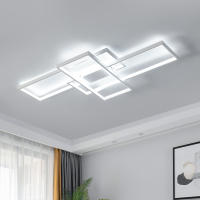 38W Plafón LED rectangular moderno, blanco, 90*50*9cm - luz blanca 6500K 220V - Iluminación Interior de Estilo Nórdico - Para Sala de estar, Dormitorio, Comedor, Salón - details 9