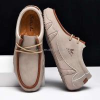 Nuevos zapatos de cuero de alta calidad para hombres para fiestas, vida diaria, cordones de goma, diseño de moda antideslizante, zapatos deportivos casuales, - details 13