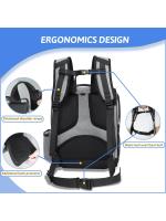 Bolsa de transporte para perros, mochila de hombro para mascotas, marco fuerte, transpirable, plegable, doble puerta, adecuado - details 8