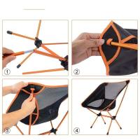 Sillas plegables en forma de luna de aluminio ligeras para ocio al aire libre, equipo de camping portátil - details 5