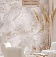 Papel tapiz personalizado con diseño de plumas de arte abstracto, estilo crema, decoración de fondo de TV, mural de pared europeo para dormitorio - details 3