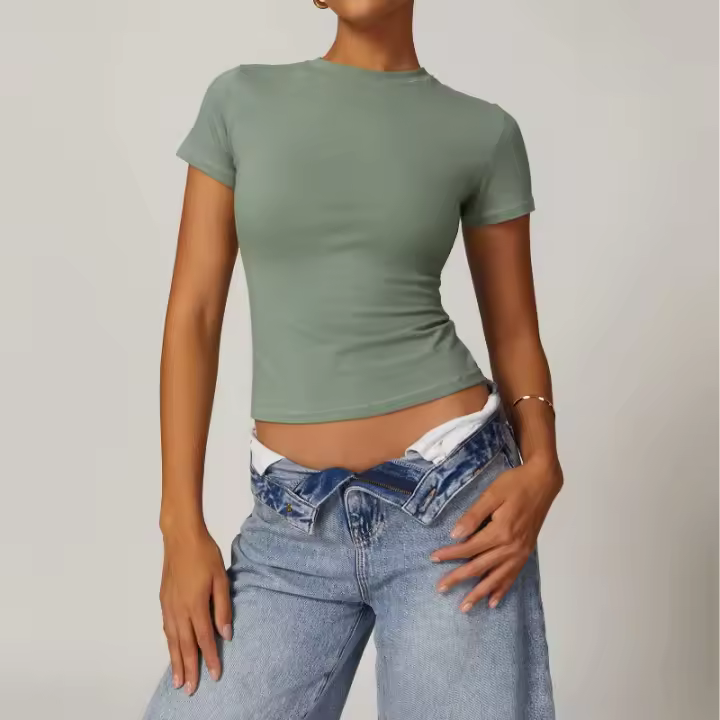 Top de yoga para mujer, ropa deportiva de alta calidad, camiseta deportiva sin costuras, ropa deportiva, camiseta deportiva. - 1