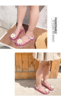 Sandalias de niña con flores, zapatos de gelatina tejida para bebé de 3 a 9 años - details 24