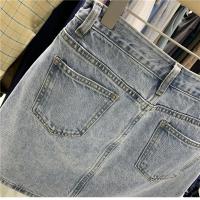 Falda vaquera ceñida adelgazante de cintura alta para mujer, ropa exterior de corte A, nuevo estilo, moda verano 2025 - details 10