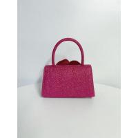 Bolso Messenger de Cuadrado Pequeño con Cadena de Flor Rosa de Diamantes de Imitación Brillantes - details 14