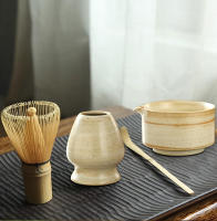 Juego de Té Matcha de Bambú Seguro 4 Piezas de Cucharada y Palillo para Preparación de Bebidas Interior - details 1