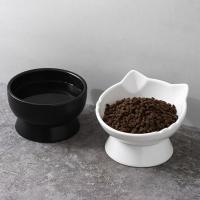 Dispensador de alimentos, cuenco de cerámica para gatos, bonito y creativo cuenco de base alta para mascotas, gran capacidad, antideslizante, alimentador para beber para mascotas, gatitos y cachorros - details 5