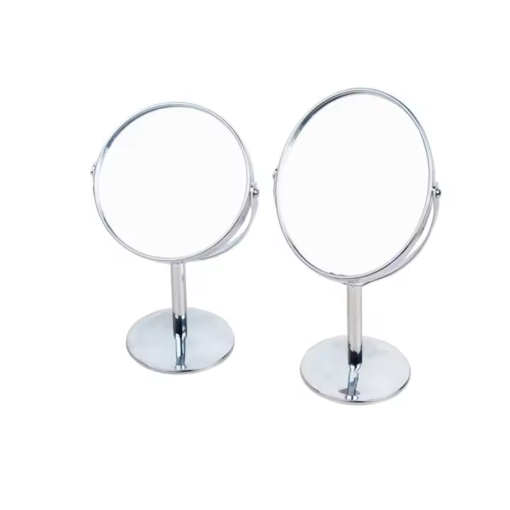 360 °   Espejo de tocador giratorio de doble cara, espejo de maquillaje nórdico con aumento ovalado 1:2, sin rincones muertos, Simple - 1