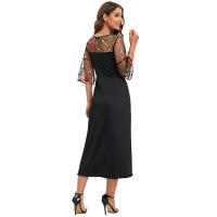 2025 Primavera/Verano Nueva falda larga de vestido bordado de encaje para mujer grande - details 7