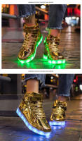 Zapatillas de tenis con luces LED para niños, zapatos de alta calidad con cargador USB, zapatillas luminosas de moda para niños - details 13