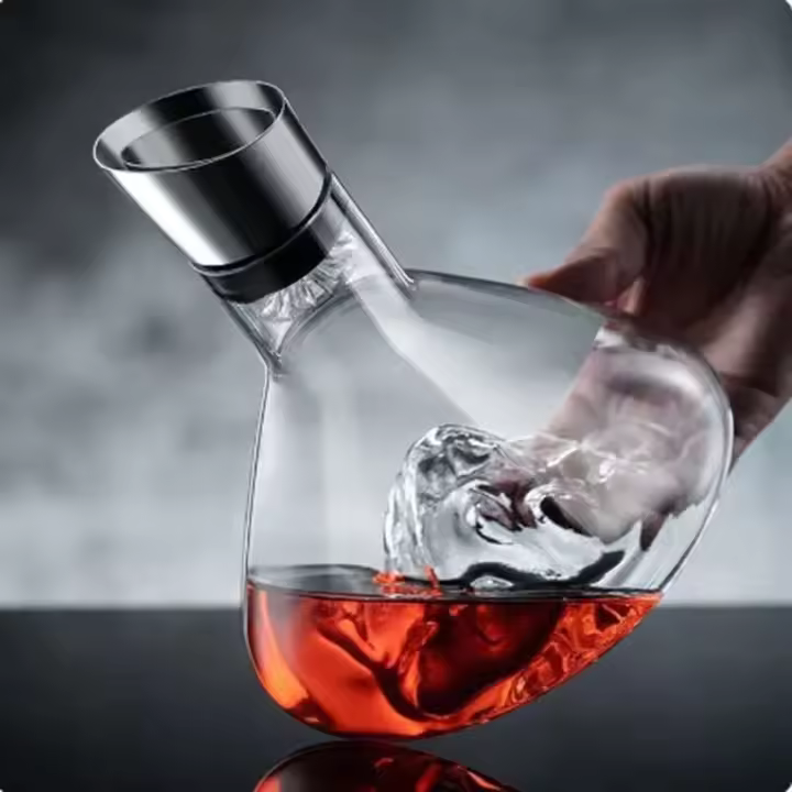 Botellas de vino espesadas de vidrio hechas a mano para el hogar, iceberg en cascada rápida, accesorios de bar - 1