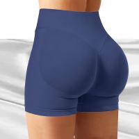 Pantalones cortos deportivos y de fitness para mujer con tirantes bajos acanalados, pantalones cortos de yoga, fitness y ejercicio, sartén delgada sin costuras - details 1
