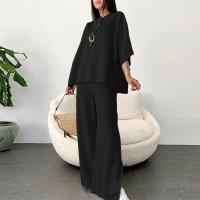 Conjunto de Top y pantalones Vintage para mujer, traje de pantalones sueltos informales para mujer - details 1