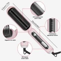 Alisador de Cabello de Iones Negativos de Diseño Nuevo Peine Caliente para Alisar y Cuidar el Cabello Anti-Escaldado, Adecuado para Todos los Estilos de Cabello - details 12