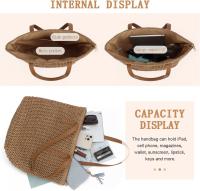 Shoppers para mujer bolso de verano estilo bohemio bolso de hombro grande de playa Pa - details 1