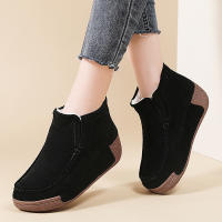 Botines clásicos forrados de piel para mujer, botas de suela antideslizante, ligeras, peludas, cómodas, cálidas para la nieve, para exteriores, Invierno - details 9