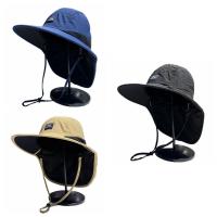 Chal de ala ancha protección del cuello gorra para el sol protección solar gorra de cubo sombrilla sombrero cuello cubierta de oreja visera hombres sombrero de pescador escalada - details 1