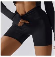 Pantalones Cortos de Yoga para Mujeres Fitness Running Ciclismo Pantalones Deportivos Transpirables Cintura Alta Entrenamiento Gimnasio Push Up Leggings de Nylon - details 55