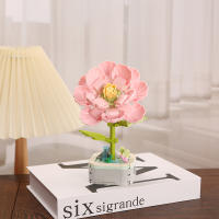 Bloques de construcción en maceta de flores eternas para niños, juego de juguetes creativos, decoración de mesa, regalo de Navidad de vacaciones - details 9