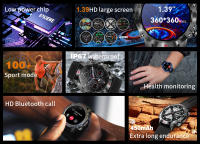 Reloj inteligente para hombres, Monitor de actividad física, pantalla HD de 1,39 pulgadas con 105 modos deportivos - details 0