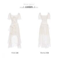 Vestido de princesa de gama alta con temperamento dulce francés, novedad de verano, estilo adelgazante, vacaciones irregulares, primer amor - details 1