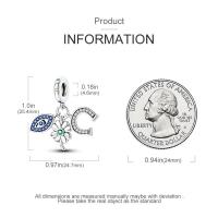 Encantos de Pulgas de Plata Esterlina S925 100% para Mujeres Joyería Fina de Cumpleaños Ajuste a Pulseras Originales de 3mm DIY con Cuentas Material Principal de Metal: Zircon - details 1