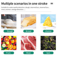 Medidor Digital de PH de alimentos, medidor de PH de alta precisión de 0,00 ~ 14,00, temperatura y acidez para elaboración de fruta, queso, carne, enlatado, masa, tierra - details 2