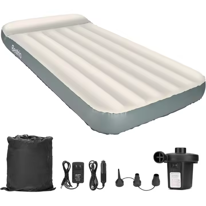 Colchón Hinchable 190*99*20CM con Bomba de Aire, Cama Hinchable para 2 Personas (Gris) - 1