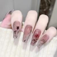 Caja de 24 piezas uñas removibles estilo corto parches uñas postizas uñas tabletas - details 43