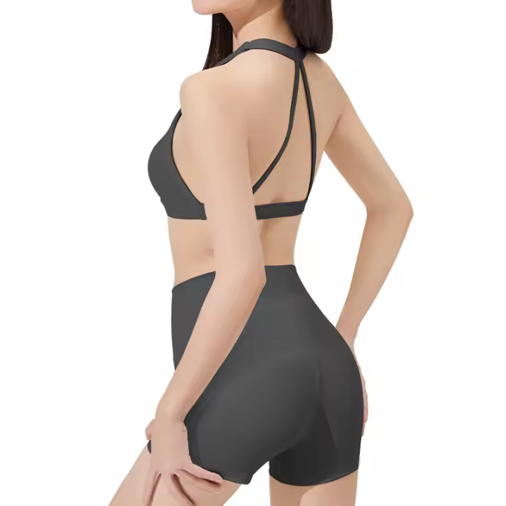 Sostén deportivo con almohadillas para el pecho, espalda hermosa, sujetador de tiras delgadas para pilates y fitnessbraConjunto de yoga con camiseta sin mangas y shorts que levantan los glúteos - 1