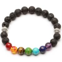 Pulsera de Cuentas Naturales con Volcánica y Ágata - Sistema Solar, Joyería Única para Mujer, Regalo Ecológico y Espiritual, Bisutería de Lujo - details 4