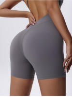 Conjunto de tres piezas para mujer, con mono de entrenamiento ajustado y pantalón corto sin mangas para correr, de secado rápido - details 4