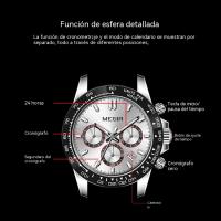 Reloj de Cuarzo para Hombres Pulsera de Acero Deportivo de Seis Agujas - details 0