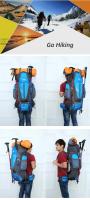Mochila deportiva portátil de gran capacidad para acampar al aire libre, bolsas de escalada, senderismo, montañismo, 85L - details 5