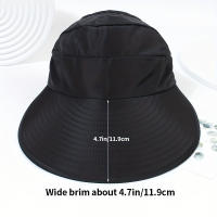Gorra de Sol de Verano para Mujer Sombrero de Playa con Borla Ancha Gorra de Béisbol con Visera de Flor Protección Solar Casual de Viaje - details 8