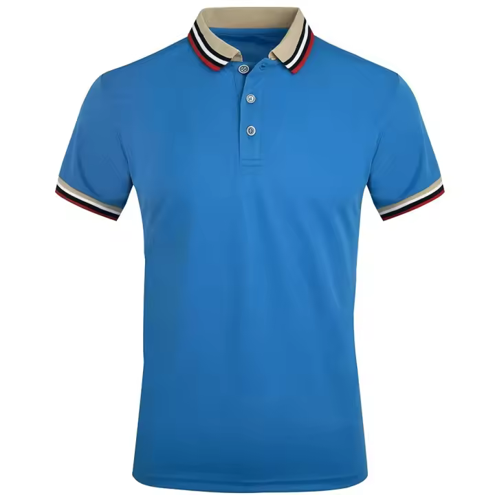 Camisa Polo de algodón transpirable para hombre, estilo casual de oficina, moda de marca, manga corta, top a rayas, calidad superior. - 1