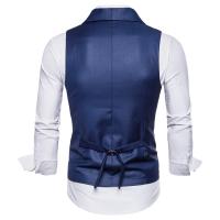 #   4822 Chaleco de traje para hombre, chaleco de vestir de color sólido, chaleco de doble botonadura para hombre, chalecos formales sin mangas ajustados para hombre de talla grande 4XL - details 2