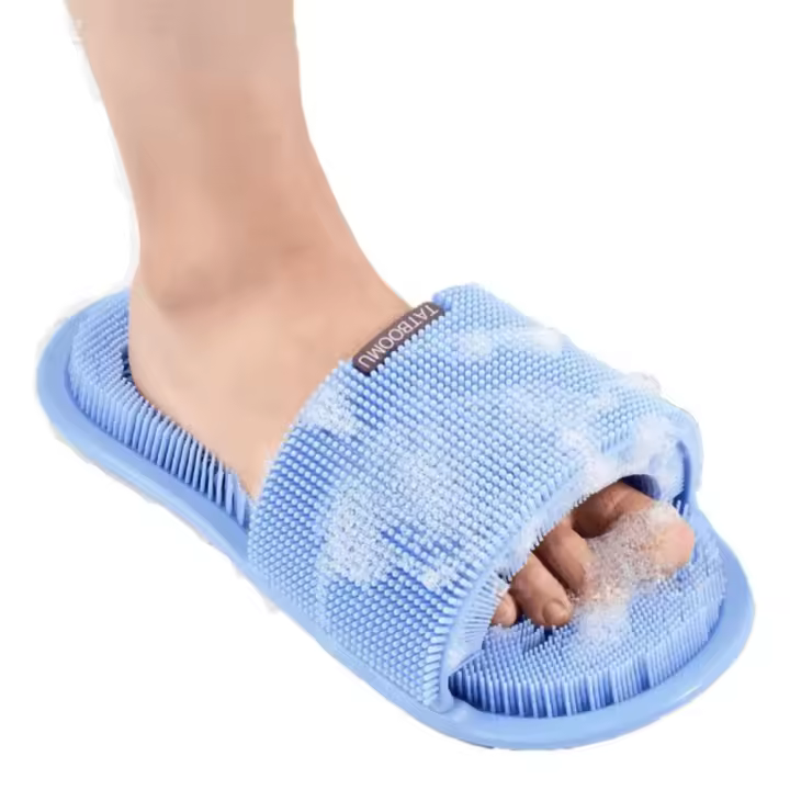 Zapatillas antideslizantes para lavar los pies, producto para eliminar la piel muerta, cepillo de limpieza de pies cómodo, ventosas de succión fuerte, lavadora de pies - 1
