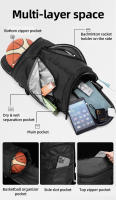 Bolso deportivo para bádminton, 1-2 raquetas, mochila de escalada en seco y húmedo, bolsa de senderismo para acampar al aire libre con paquete de zapatos, mochila de baloncesto - details 7
