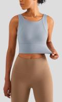 Sujetador deportivo Sexy de nailon para mujer, Top ajustado elástico para gimnasio, sujetadores deportivos para Yoga, Top corto, ropa de Yoga, ropa interior deportiva elástica para mujer - details 16
