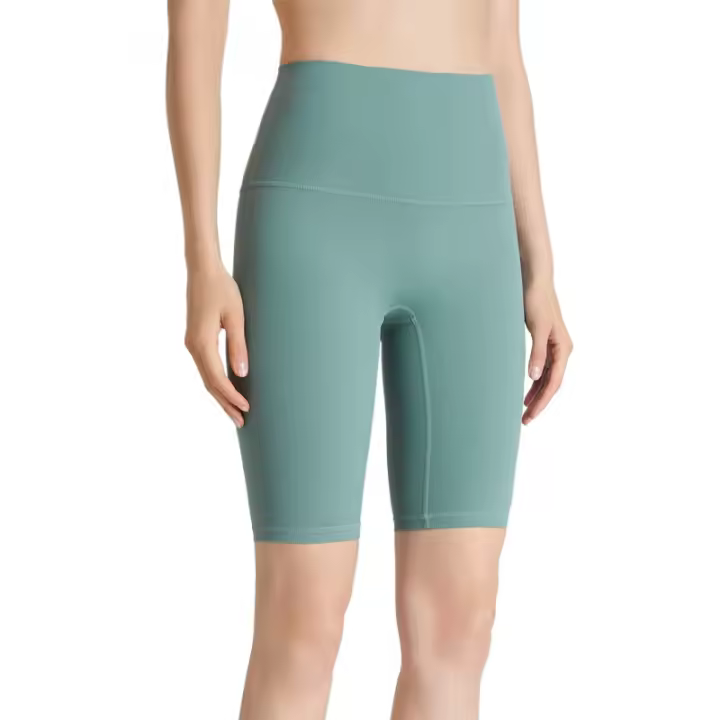 Pantalones cortos de yoga de cintura alta para mujer, secado rápido, levantamiento de cadera, fitness, correr, ciclismo, pantalones cortos cómodos transpirables de secado rápido - 1