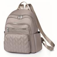 Mochila Vintage Gran Capacidad para Mujer - Bolso Casual de Nylon Ligero, Correas Ajustables, Cierre de Cremallera - details 1