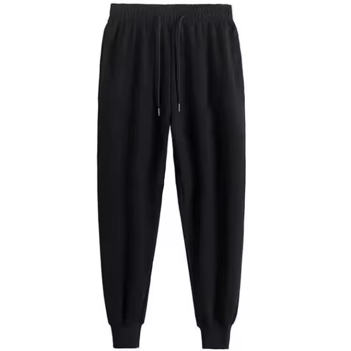 Pantalones casuales de color sólido de gran tamaño deportivos de terciopelo cálido suelto para hombres - 1