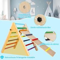 Escalador triangular de madera para niños pequeños, escalera para bebés, gimnasio interior, patio de juegos - details 12