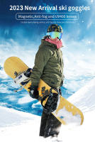 Gafas magnéticas polarizadas de doble capa para hombre y mujer, lentes de esquí antiniebla, UV400, para Snowboard, novedad de 2024 - details 3