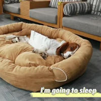 Cama tumbona lavable a máquina para mascotas, súper suave, felpa, esponjosa, calentamiento - details 5